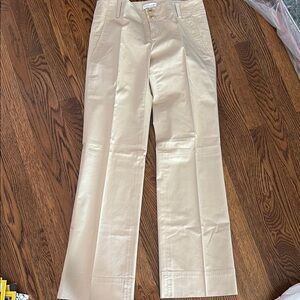Beige Straight/Wide-Leg Trousers